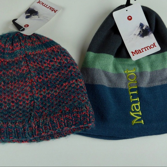 Marmot Accessories - Marmot 2 Hat Bundle Kelly & Ryan Knit Sherpa NWT
